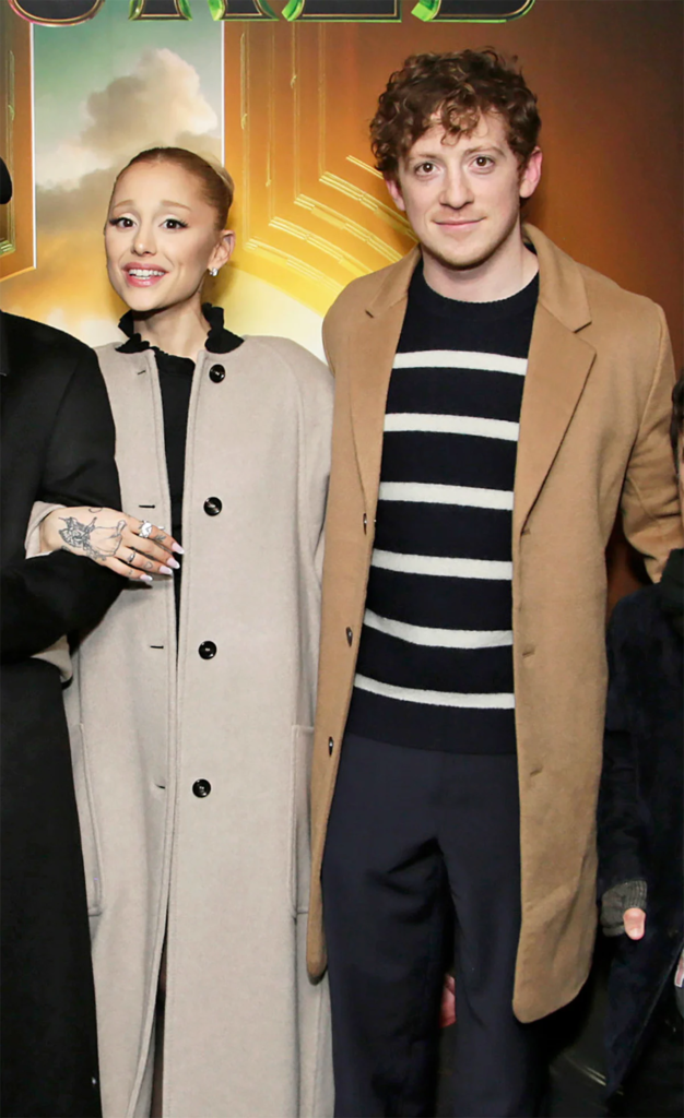 Ethan Slater and Ariana Grande at an event