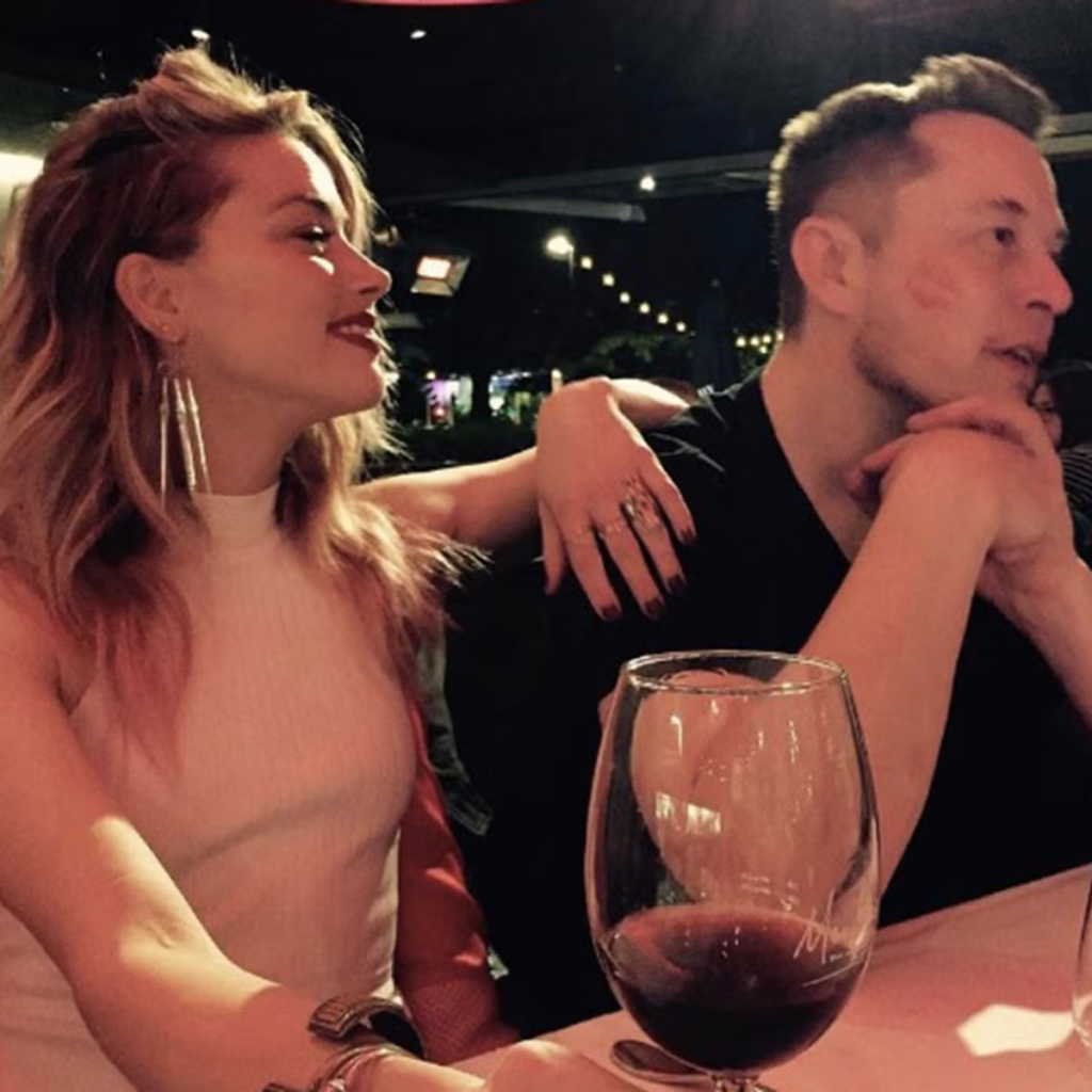 Amber Heard and Elon Musk hanging out