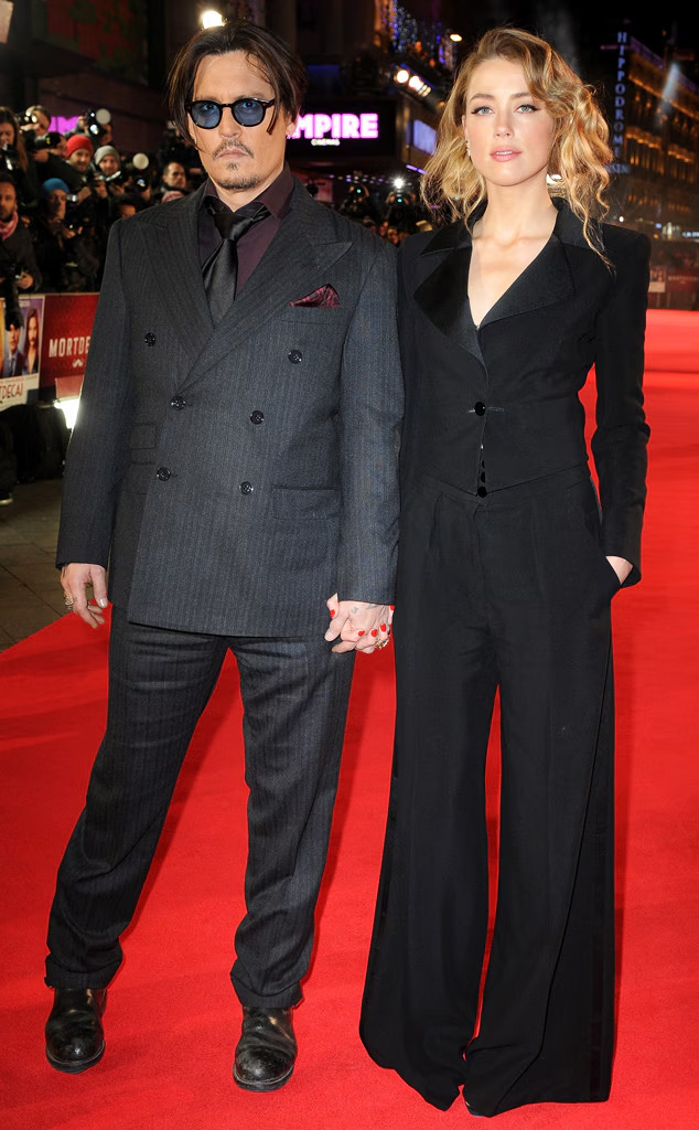 Johnny Depp and Amber Heard at an event