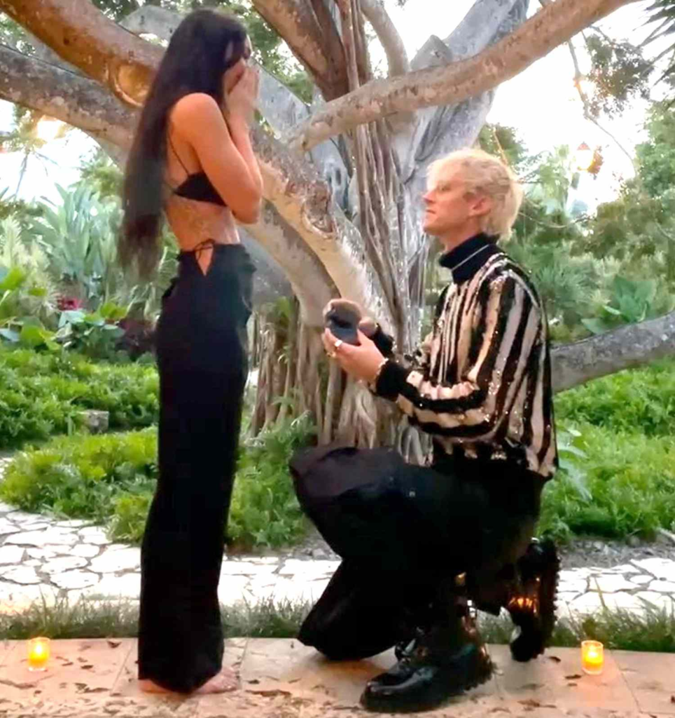 Megan Fox and MGK's engagement in January 2022