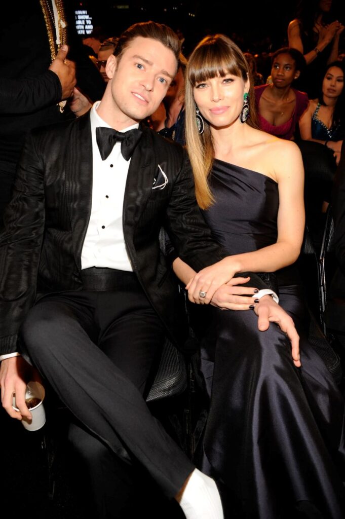 Justin Timberlake and Jessica Biel at an event