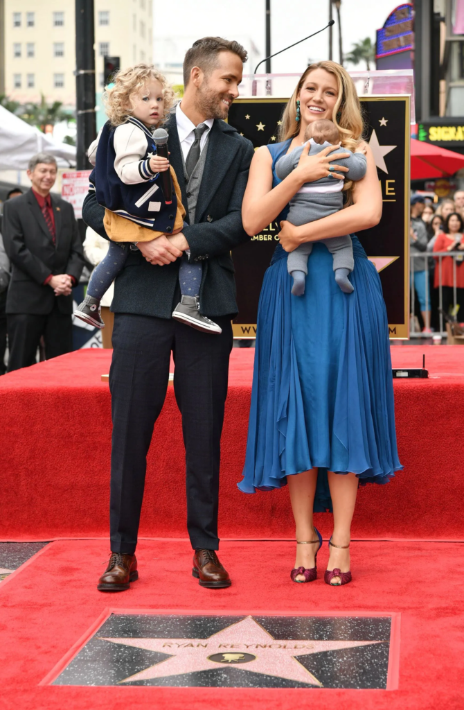 Blake Lively and Ryan Reynolds with their kids