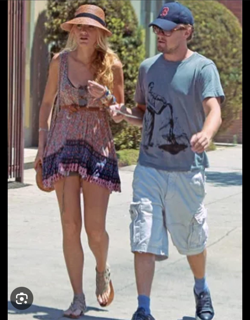 Blake Lively and Leonardo DiCaprio walking
