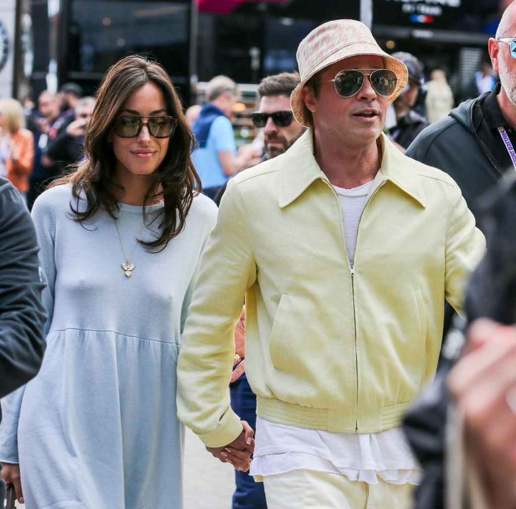 Brad Pitt and Ines de Ramon at an event