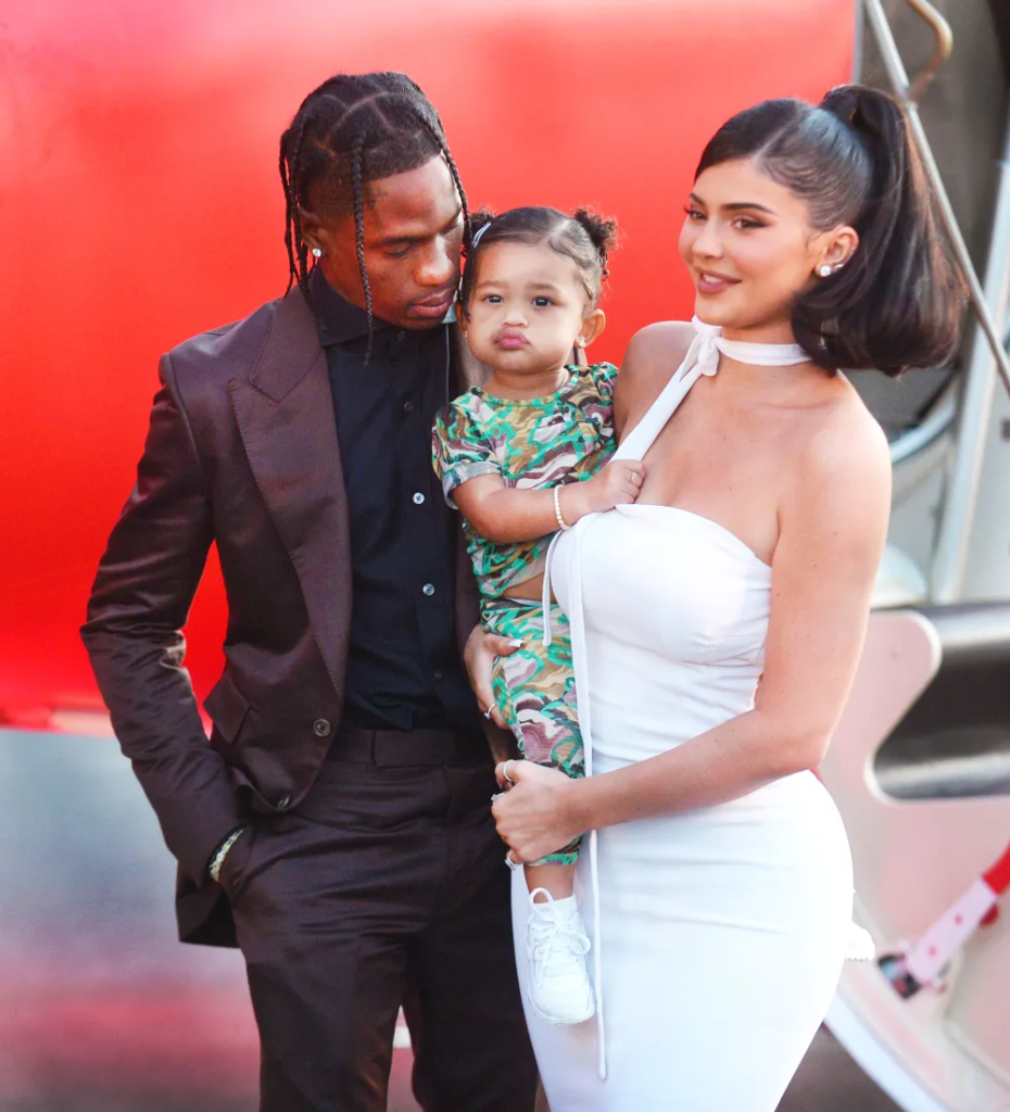 Kylie Jenner and Travis Scott with their daughter