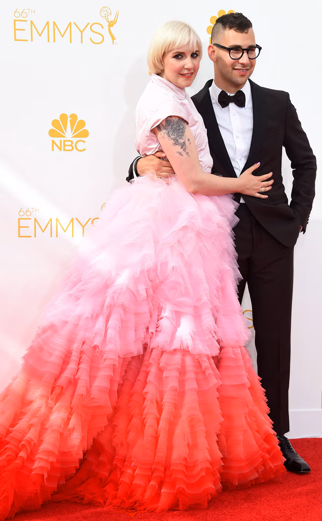 Jack Antonoff and Lena Dunham at the Emmys