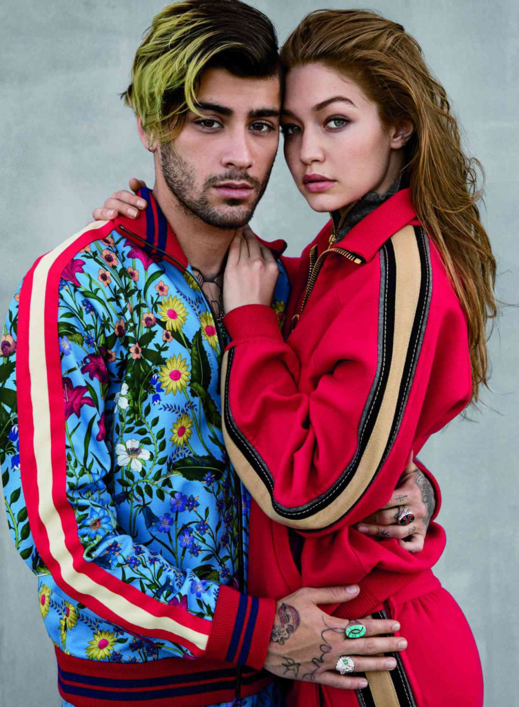 Gigi Hadid and Zayn Malik hugging