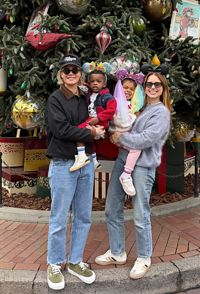 Sophia Bush and Ashlyn Harris with their kids