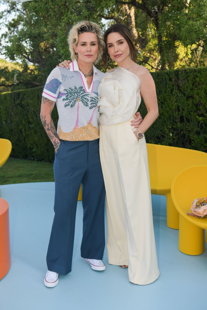 Sophia Bush and Ashlyn Harris holding each other