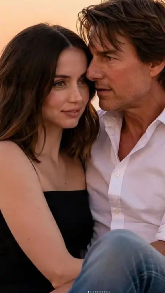 Tom Cruise and Ana de Armas hugging