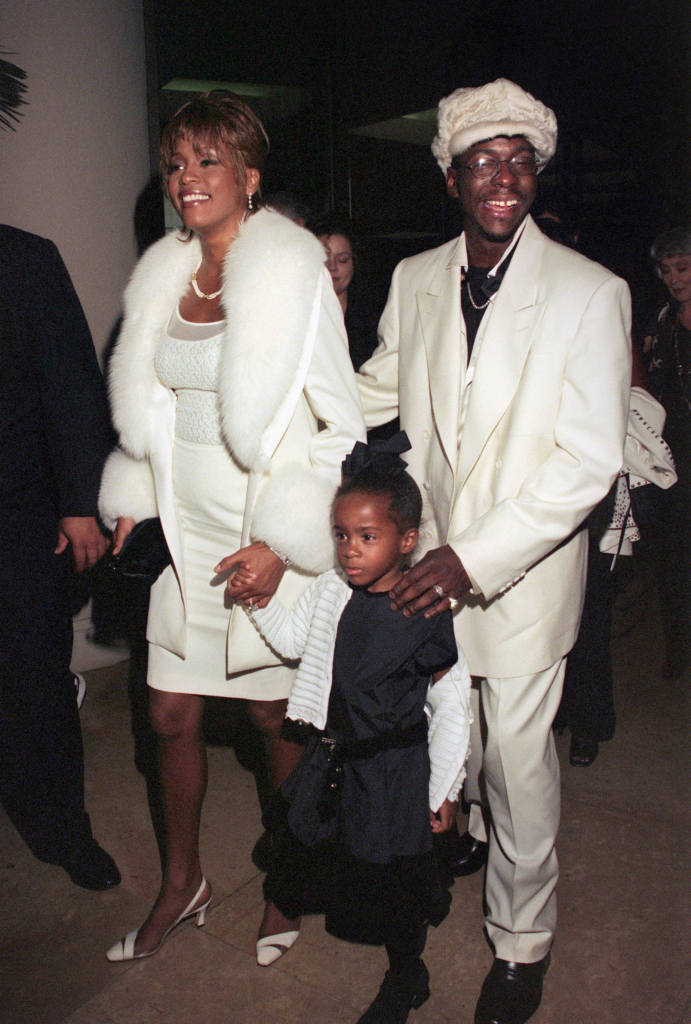 Whitney Houston and Bobby Brown with their daughter