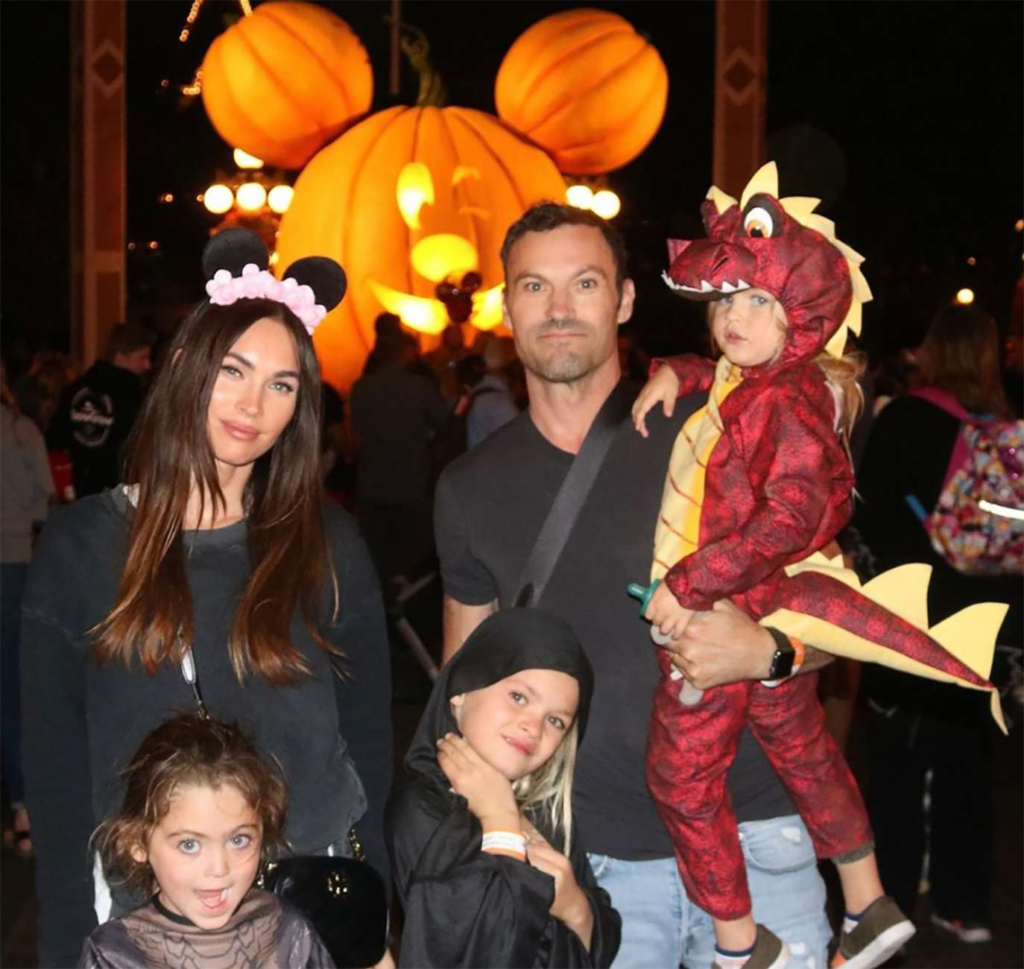 Brian Austin Green and Megan Fox with their kids
