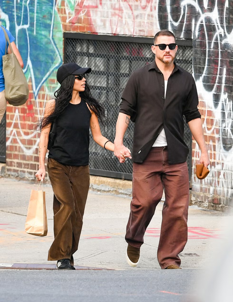Zoë Kravitz and Channing Tatum holding hands