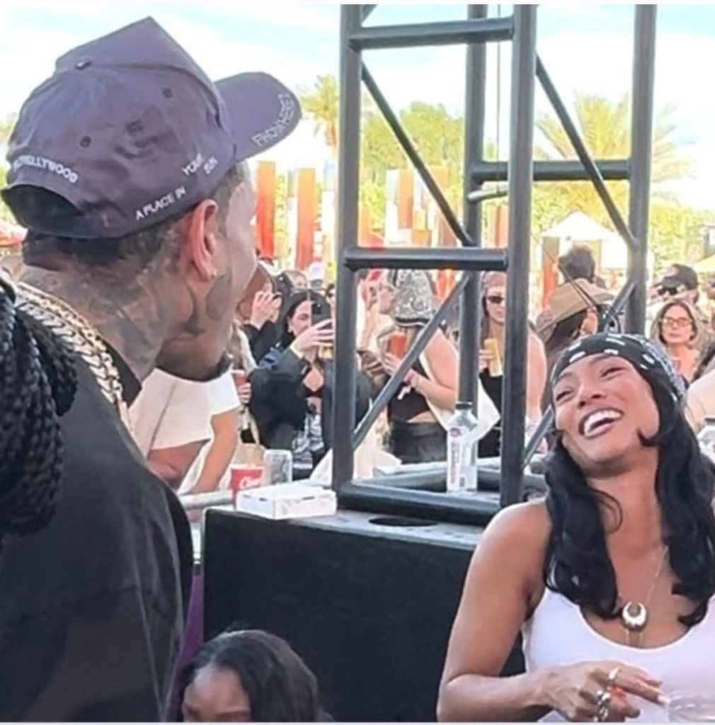 Chris Brown and Karrueche at the Coachella