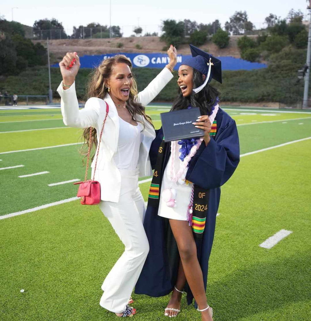 Diddy and her daughter celebrating graduation