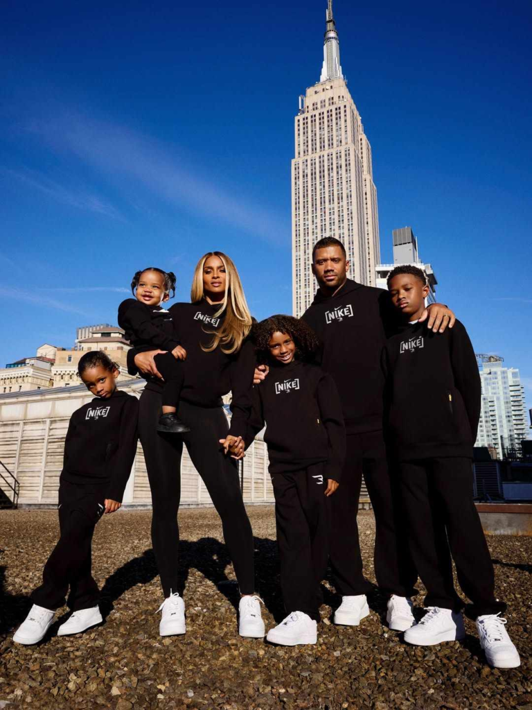 Ciara and Russell Wilson with their kids