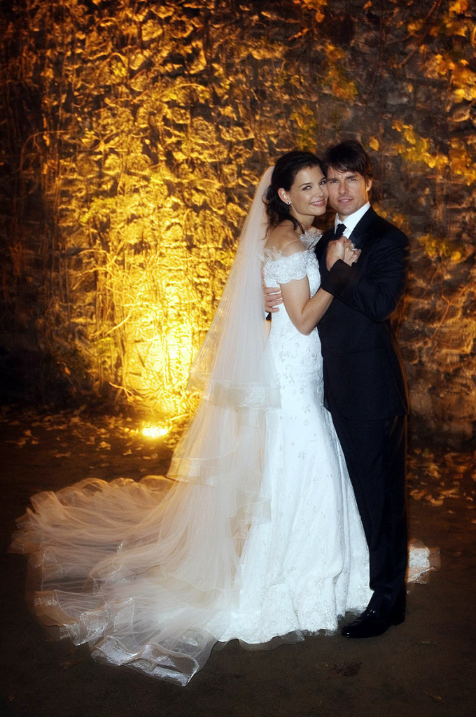 Katie Holmes and Tom Cruise on their wedding