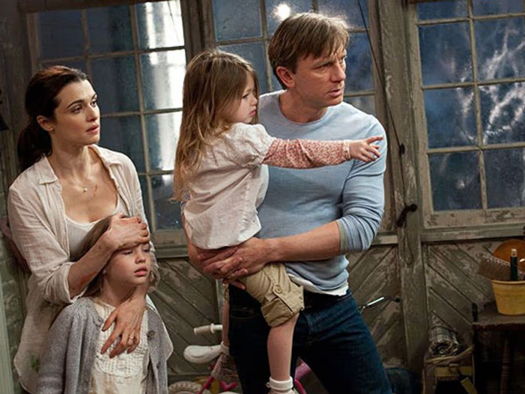 actors Daniel Craig and Rachel Weisz in a scene from the 2011 psychological thriller film Dream House