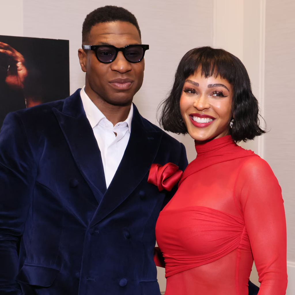 Meagan Good and Jonathan Majors