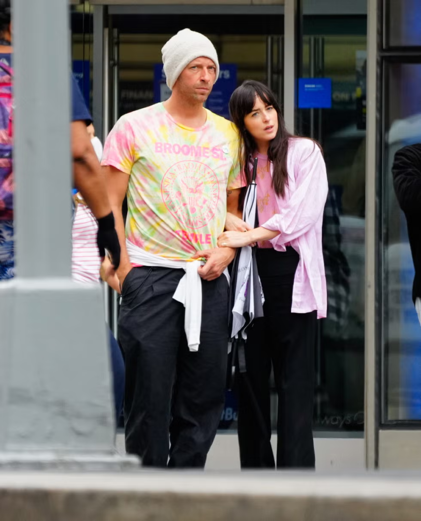 Chris Martin and Dakota Johnson