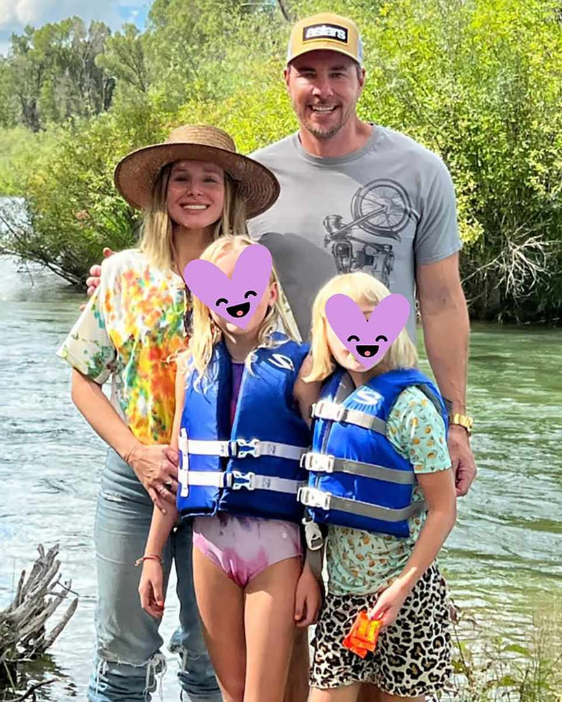 Kristen Bell and Dax Shepard with their kids