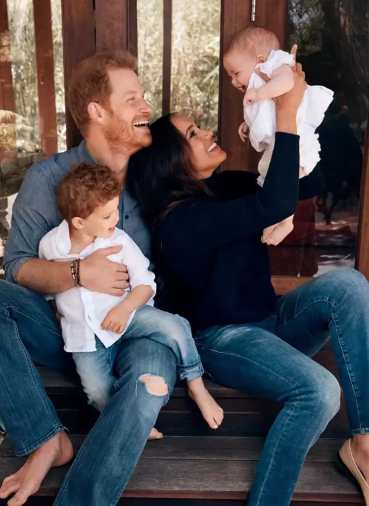 Meghan Markle and Prince Harry with their kids